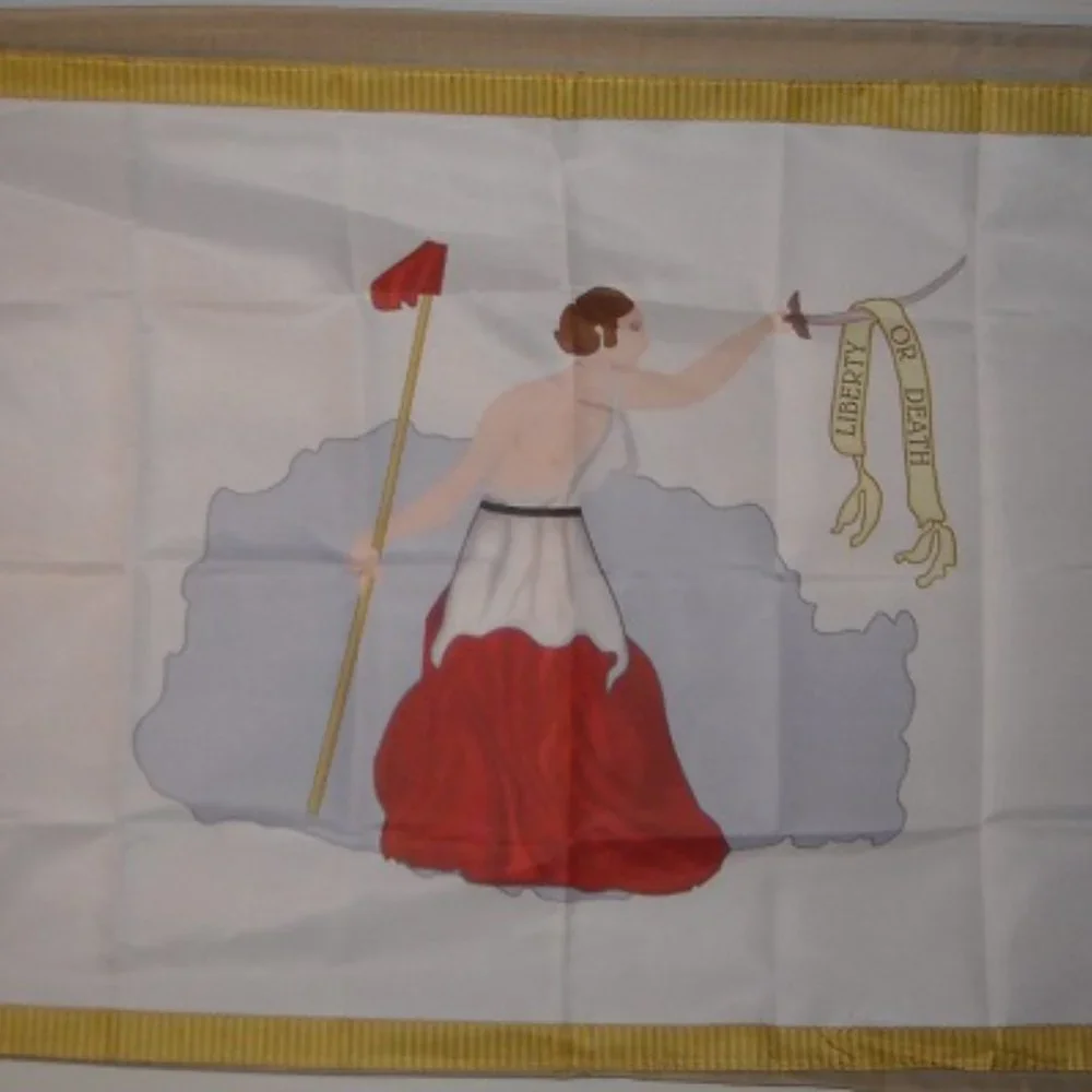 San Jacinto Liberty Texas Revolution 3' x 5' White Flag Banner Mexico Lone Star